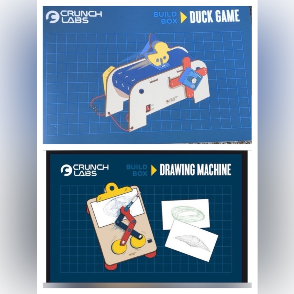 2 KITs_CRUNCH LABS by MARK ROBER DRAWING MACHINE open and assemble STEM
